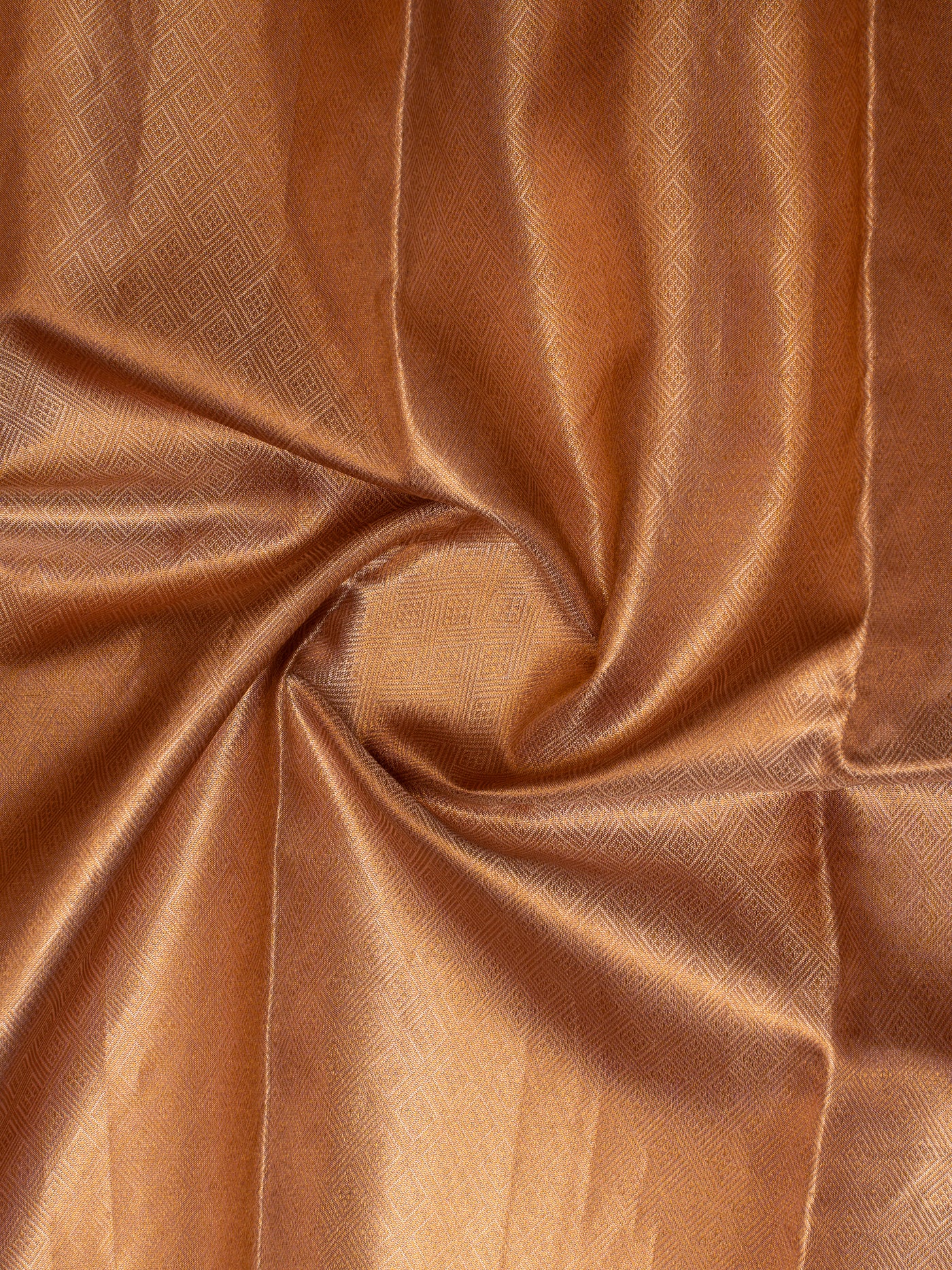 Peach pink pure brocade Kanchipuram silk saree