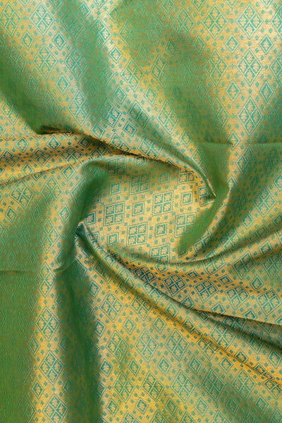 Peacock green pure brocade Kanchipuram sik saree