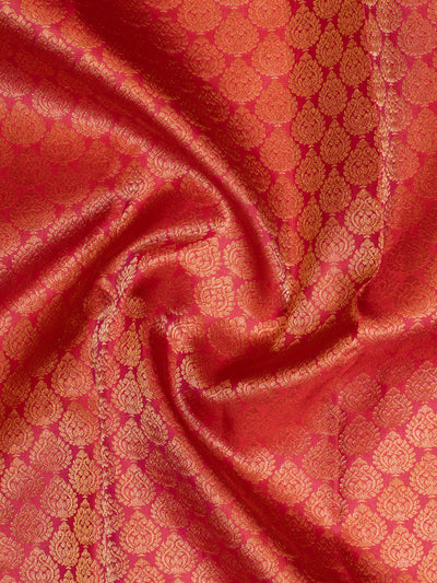 Red Shot Colour Zari Brocade Pure Kanchipuram Silk Saree