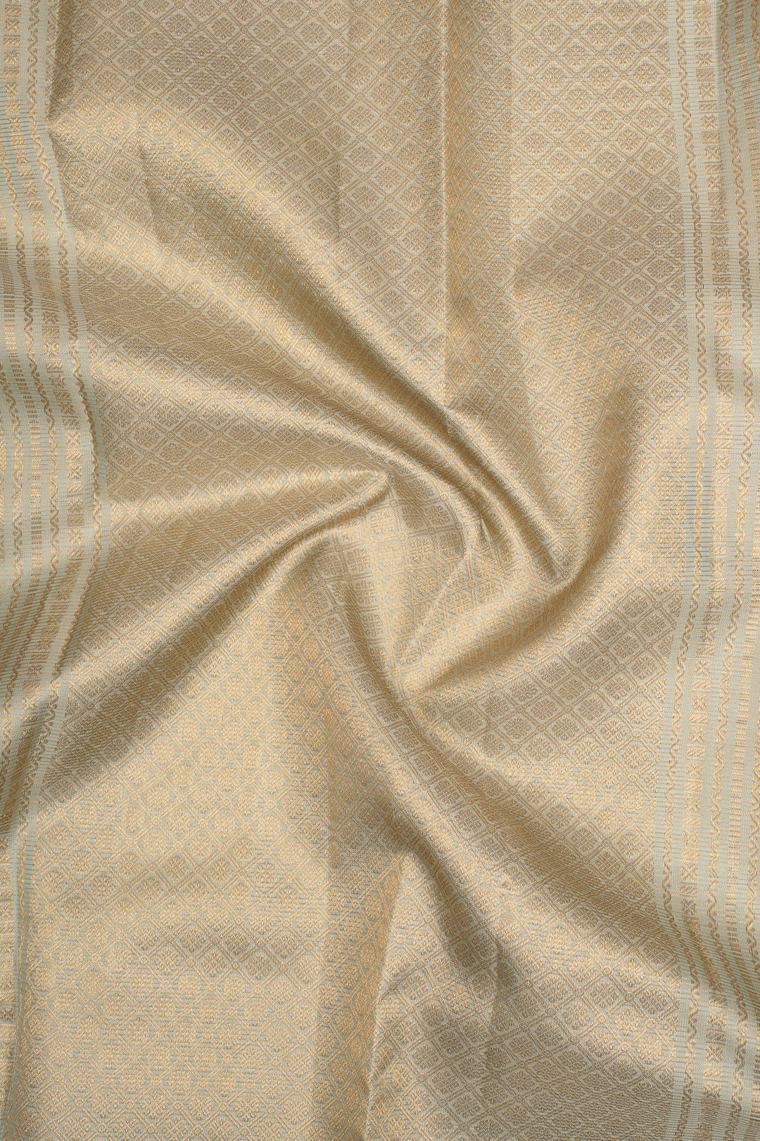 Ice Blue Vairaoosi Pure Kanchipuram Silk Saree