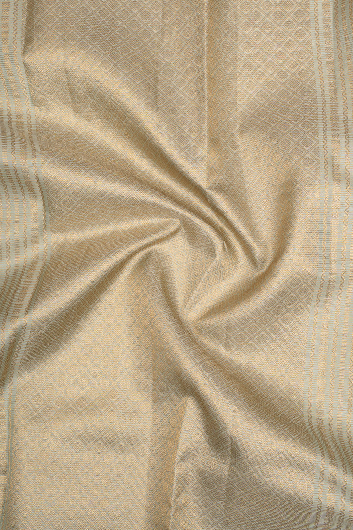 Ice Blue Vairaoosi Pure Kanchipuram Silk Saree