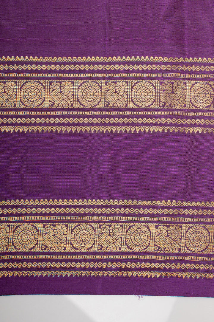 Rust Orange Traditional Pure Kanchipuram Silk Saree