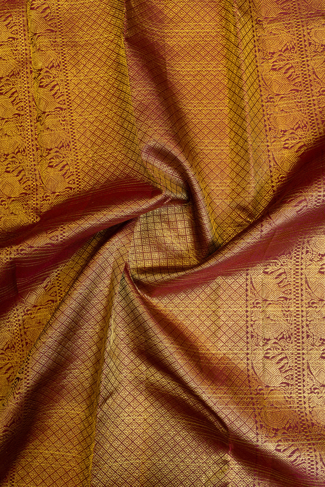 Black Muthu zari checks traditional pure Kanchipuram silk saree