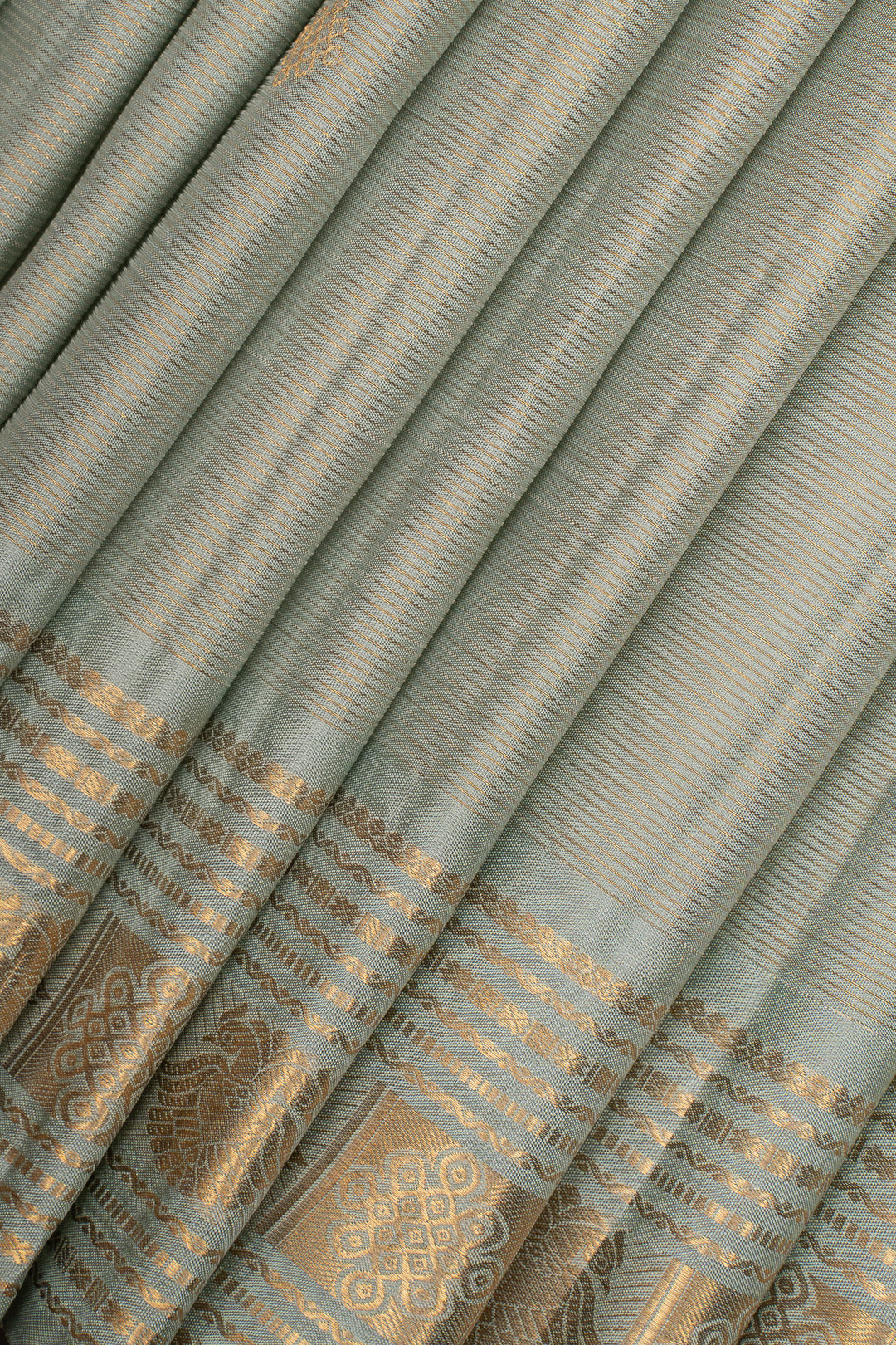 Ice Blue Vairaoosi Pure Kanchipuram Silk Saree