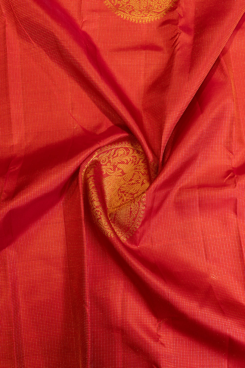 Reddish pink vairaoosi pure Kanchipuram silk saree