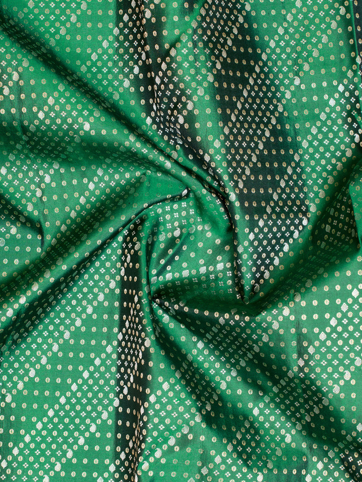 Bottle Green Brocade Pure Kanchipuram Silk Saree