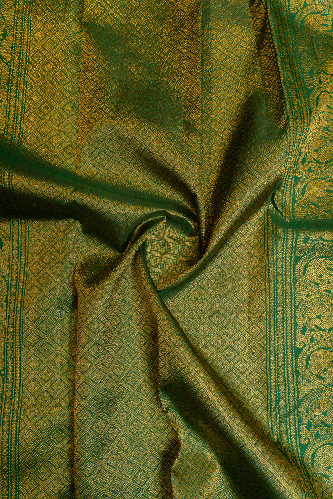 Reddish pink zari stripes brocade pure Kanchipuram Silk saree