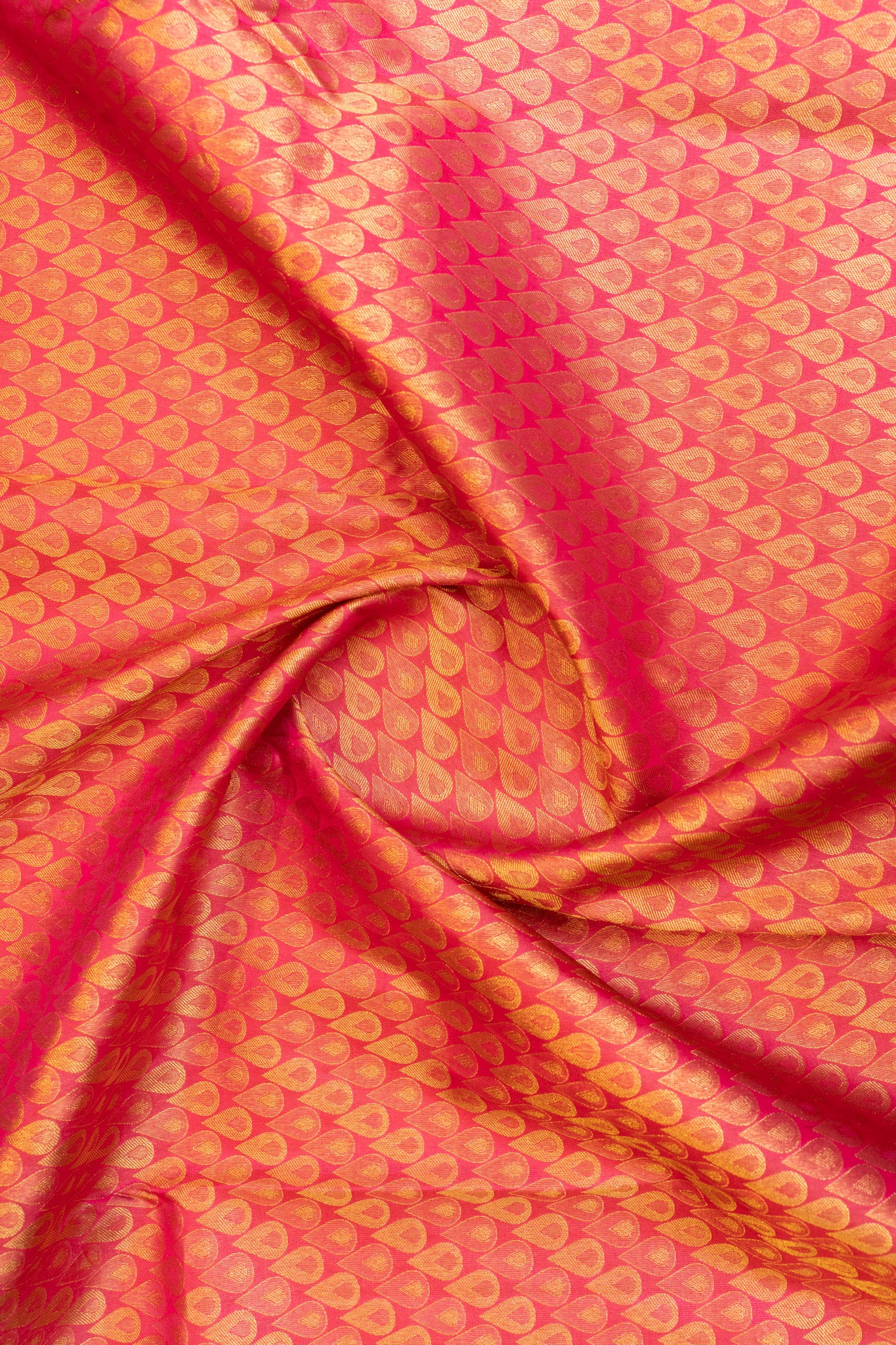 Rani pink tear drop pure Kanchipuram silk saree