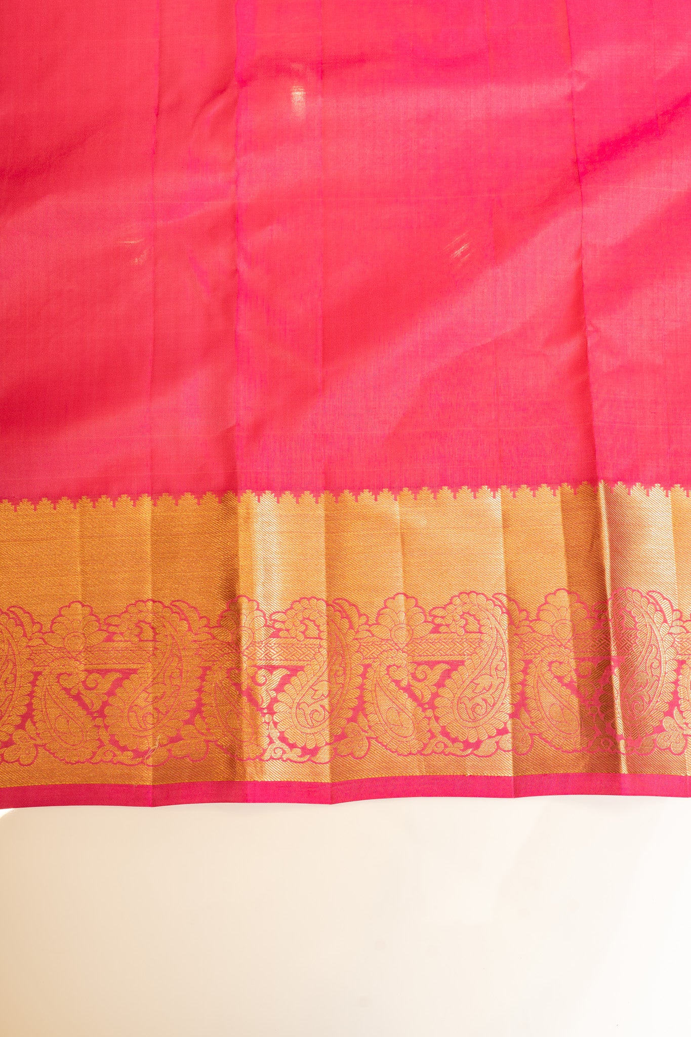 Rani pink tear drop pure Kanchipuram silk saree