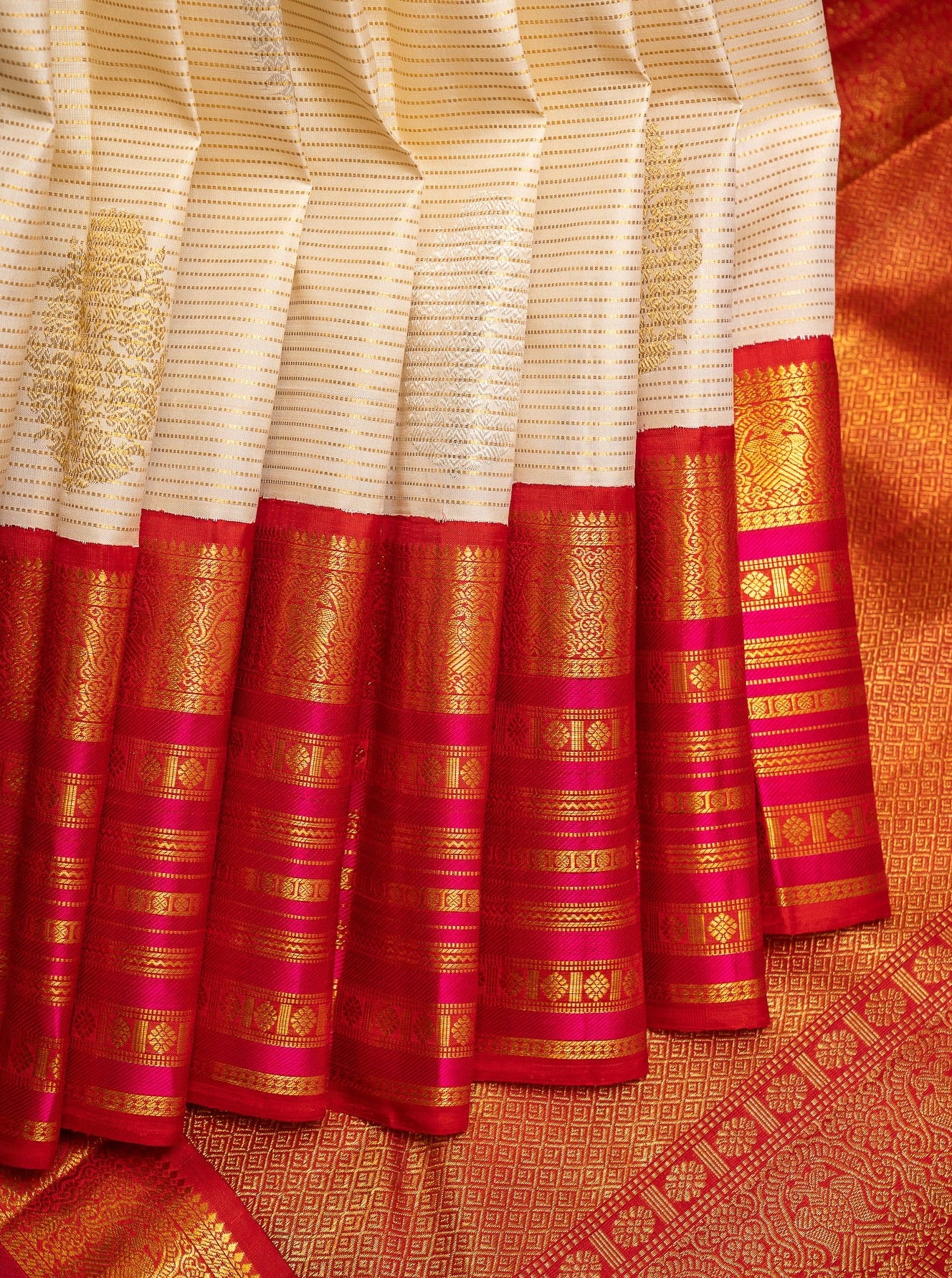 white kanchipuram silk saree | wedding kanchipuram silk saree | wedding kanjivaram