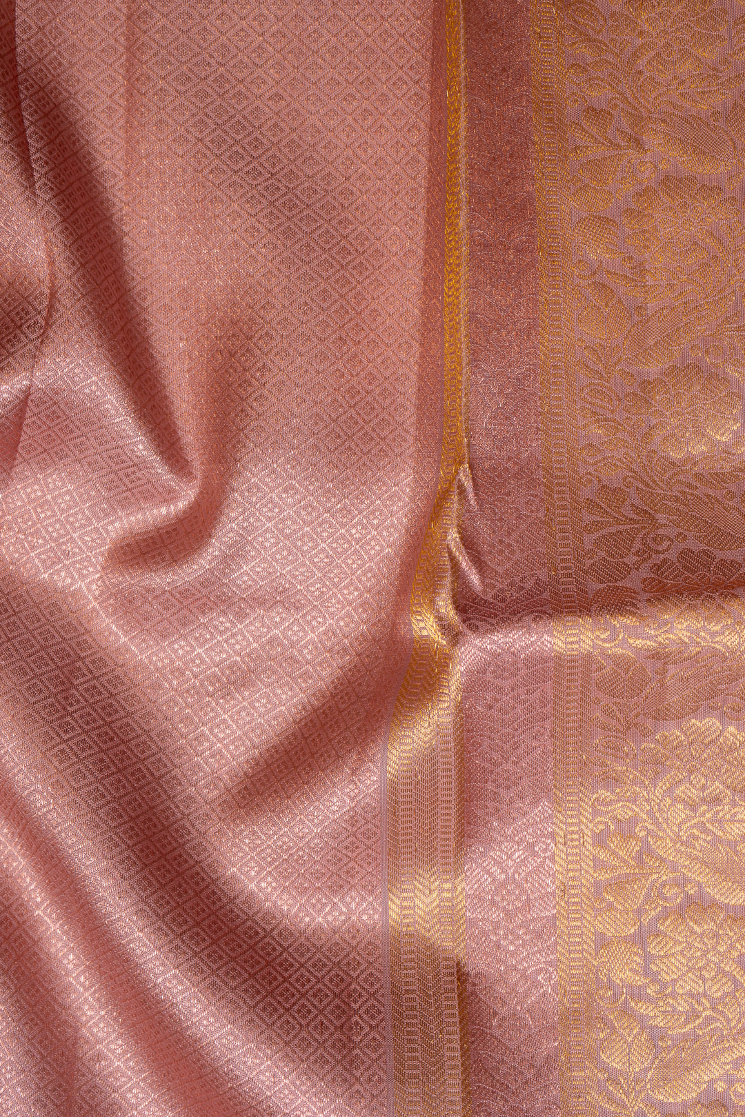 Rose Pink Pastel Kanchipuram Silk Saree - Clio Silks