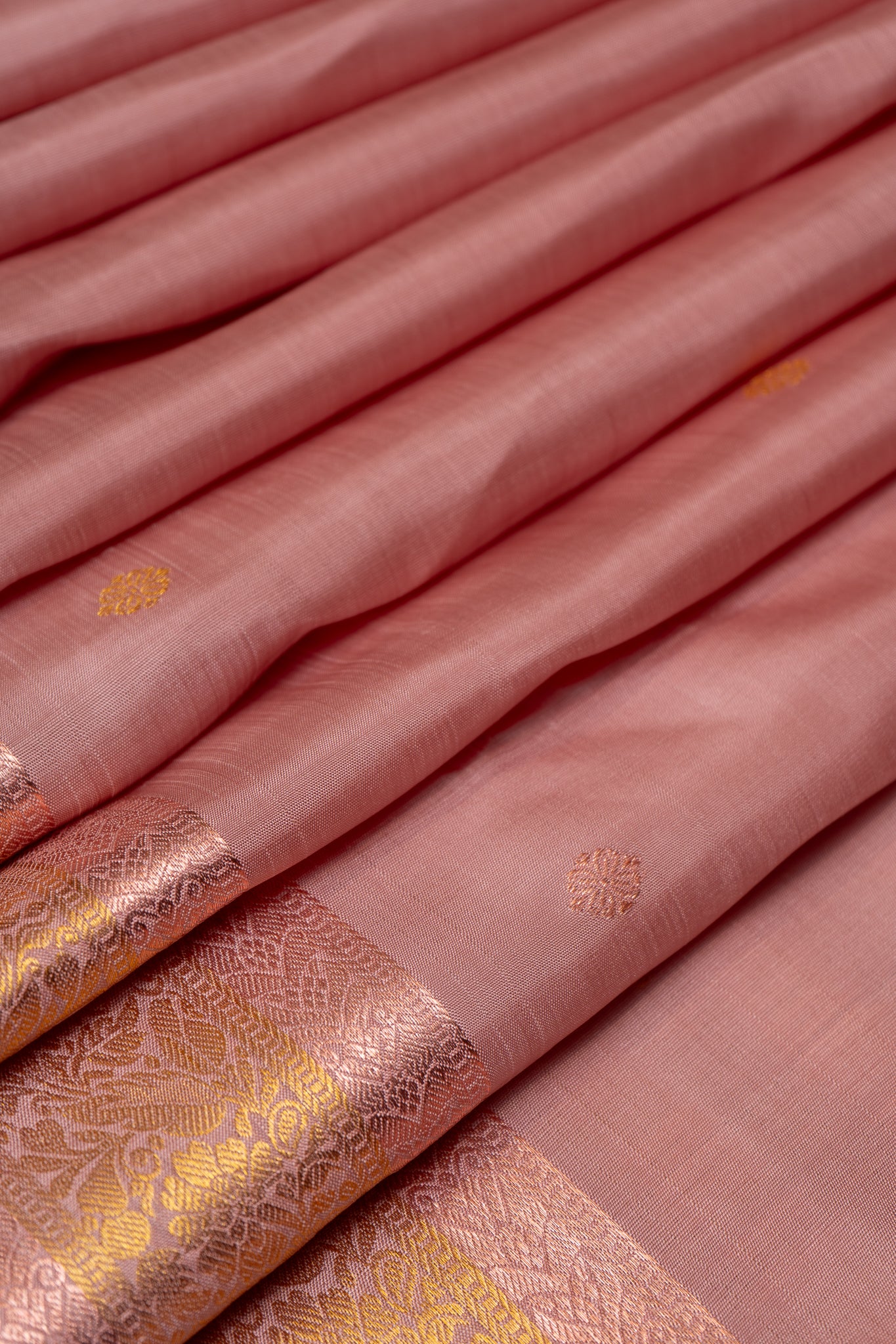 Rose Pink Pastel Kanchipuram Silk Saree - Clio Silks