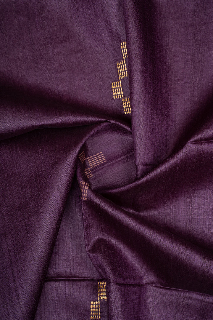 Purple Traditional Pure Tussar Saree