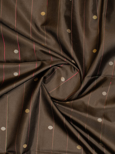 Black polka pure soft silk saree