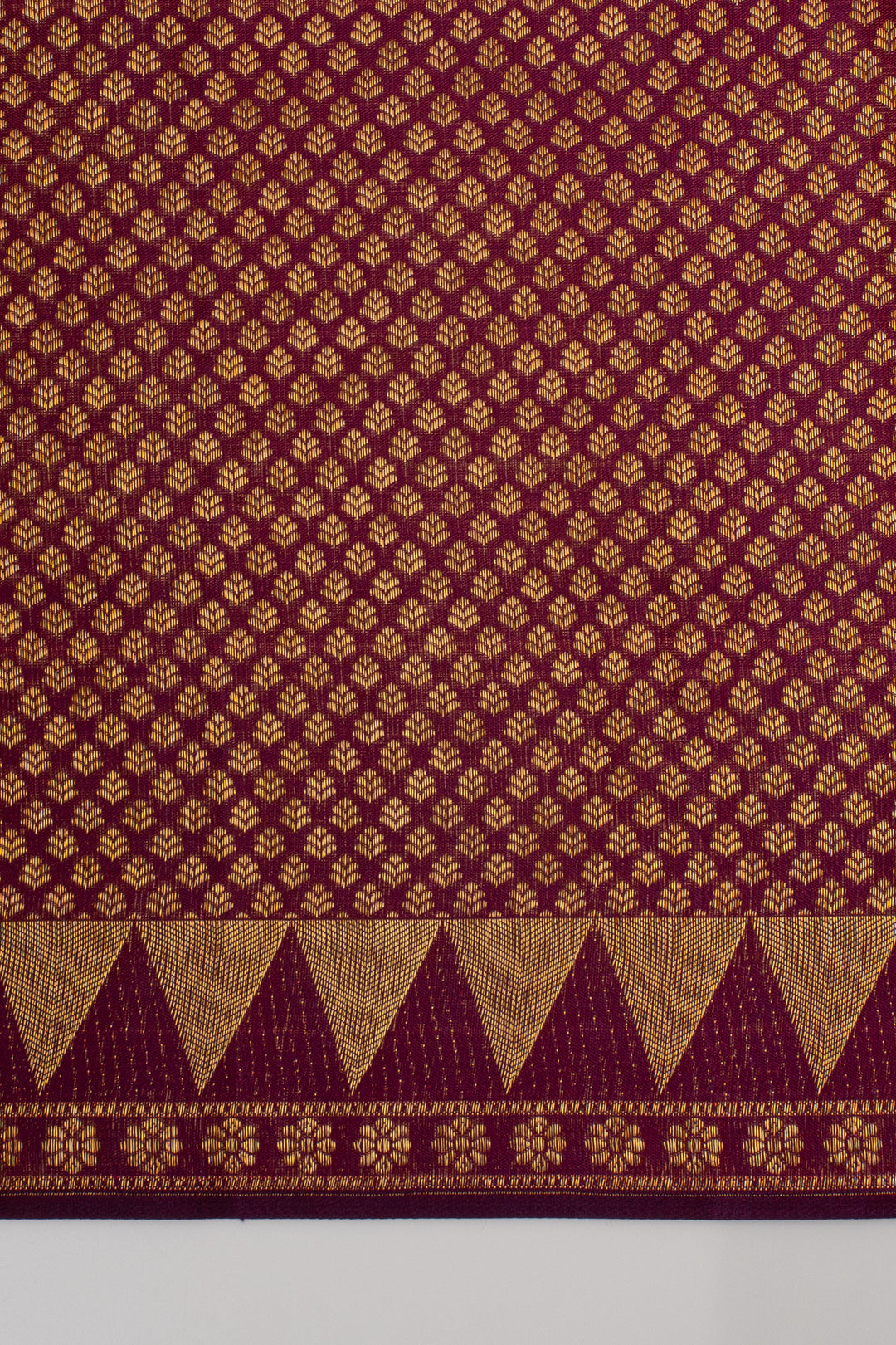 Purple Temple Brocade Pure Kanchipuram Silk Saree