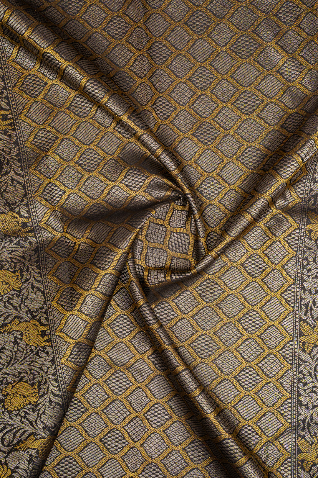Grey Designer Pure Kanchipuram Silk Saree