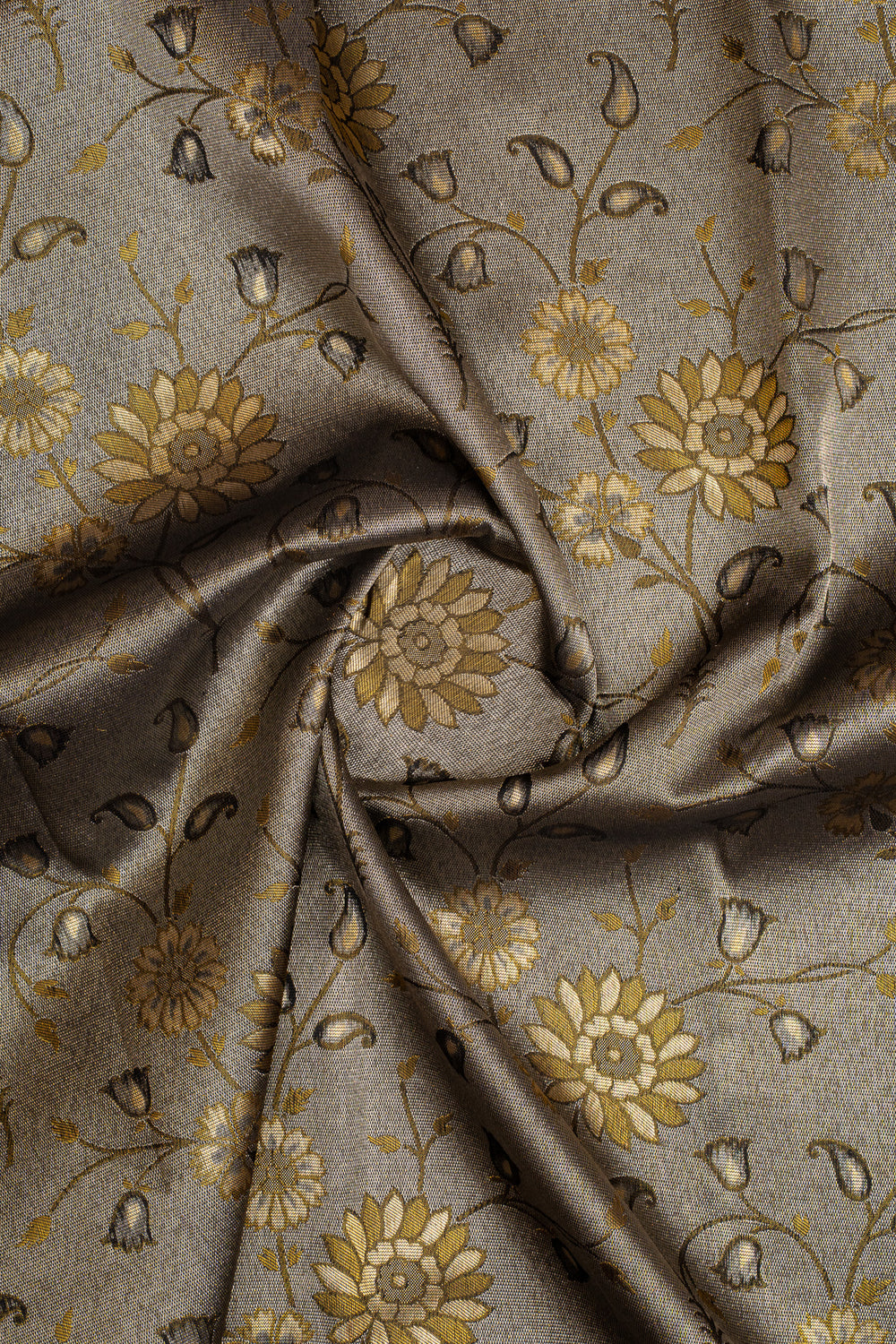 Grey Designer Pure Kanchipuram Silk Saree
