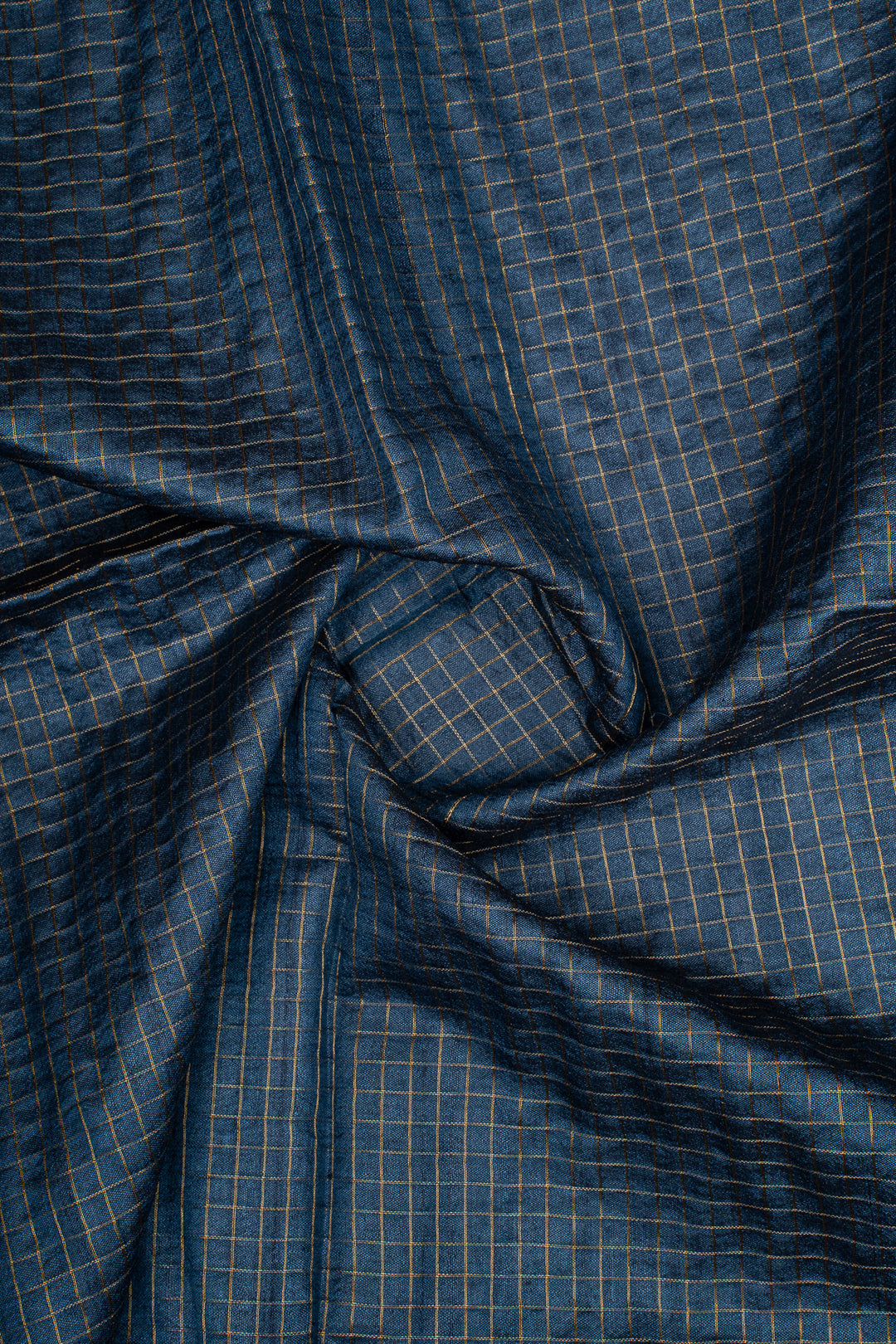 Peacock Blue Pure Tussar Silk Saree