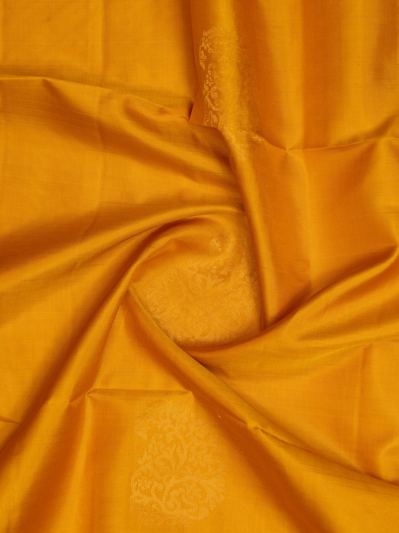 Yellow and peach pure soft silk saree