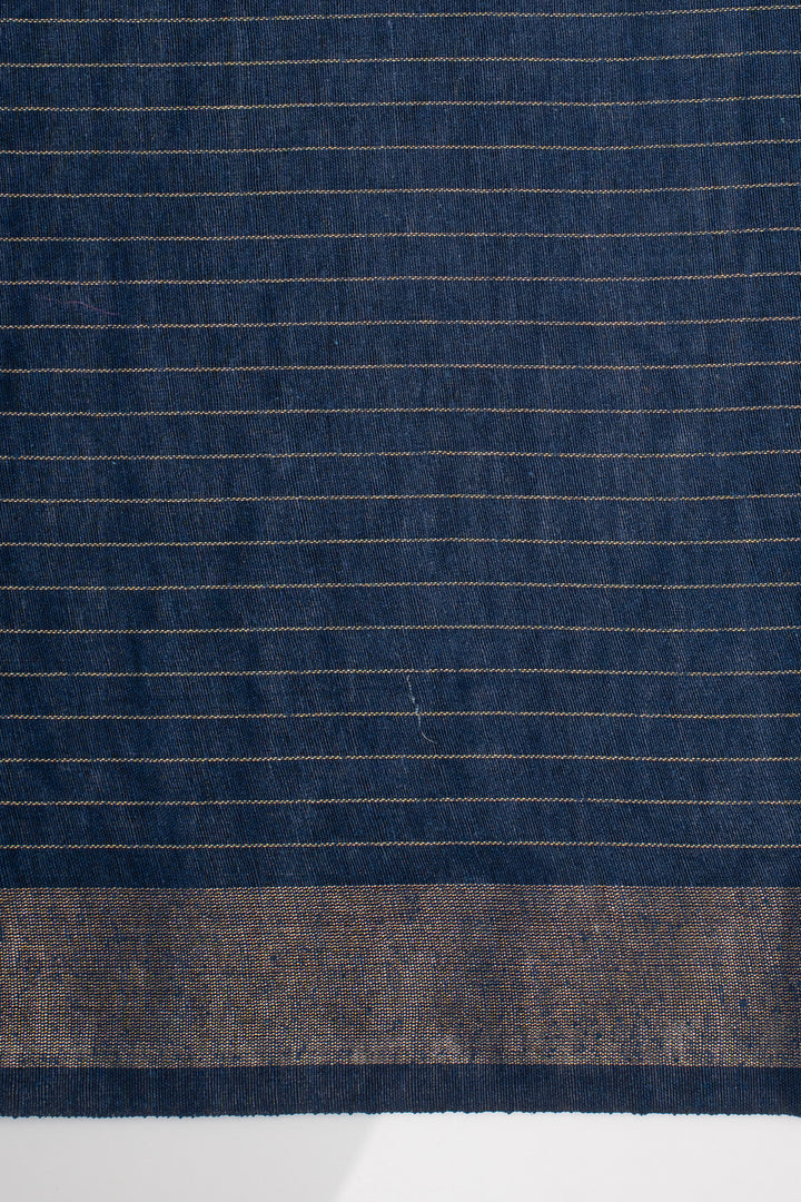 Peacock Blue Pure Tussar Silk Saree