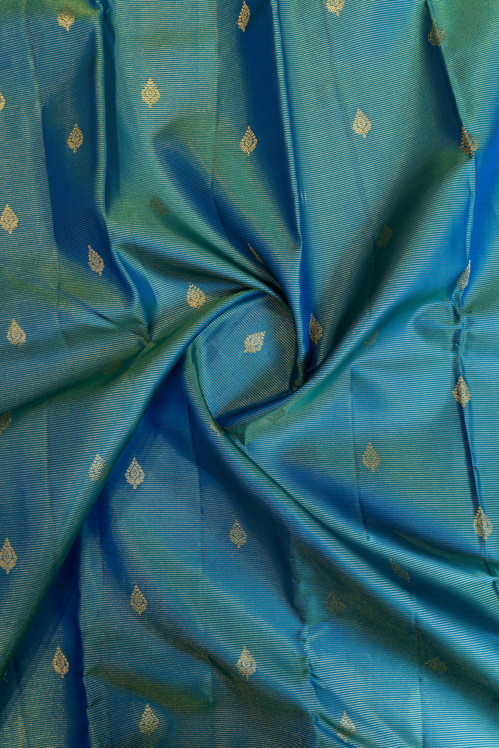 Peacock blue and magenta vairaoosi pure Kanchipuram silk saree