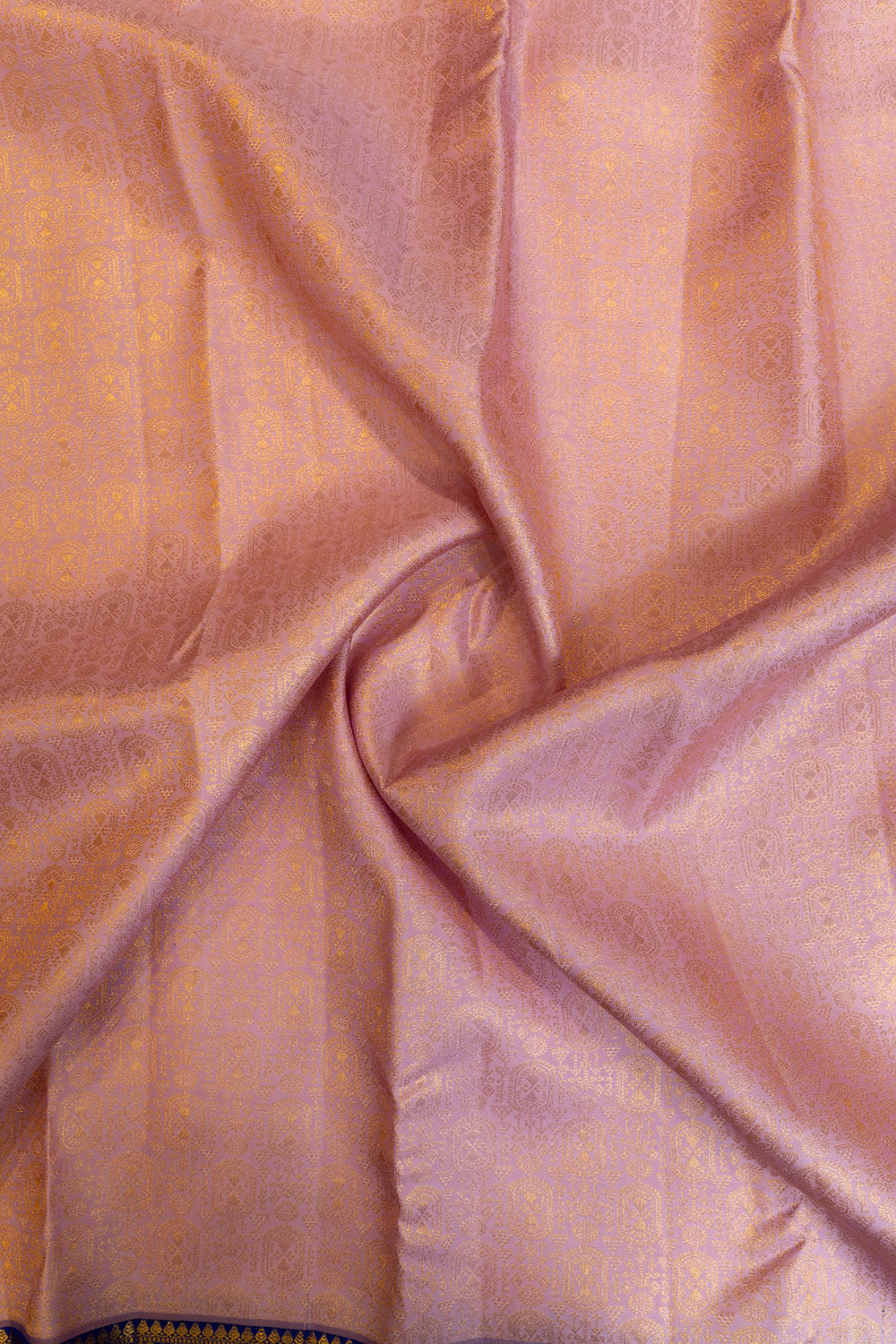 Lilac and purple brocade pure Kanchipuram silk saree