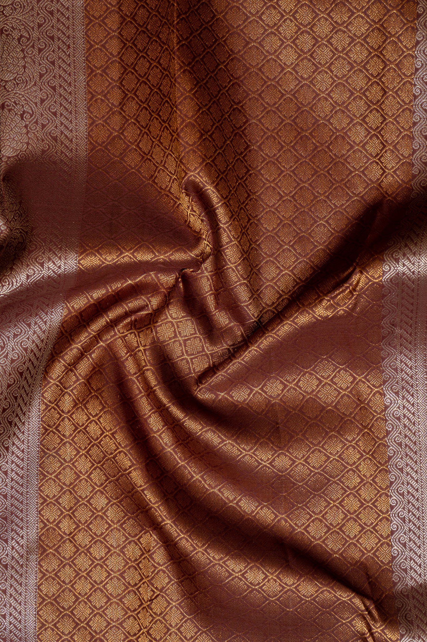 Brown Traditional Kanchipuram Pure Silk Saree - Clio Silks