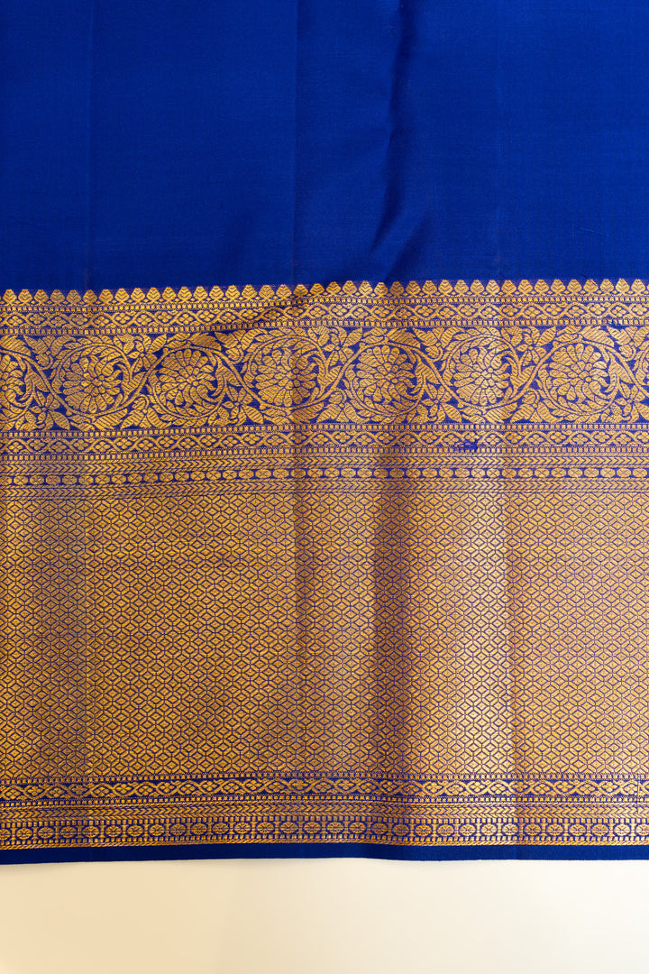 Lime green and purple brocade pure Kanchipuram silk saree