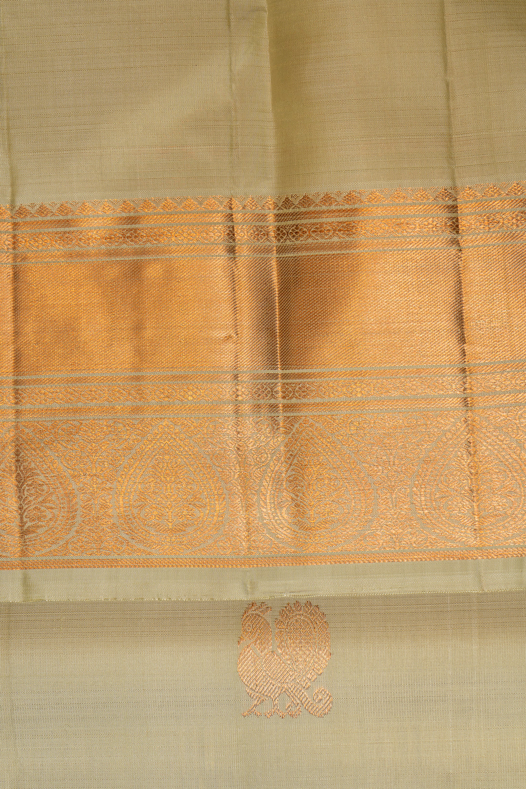 Pastel Green Pure Kanchipuram Silk Saree - Clio Silks
