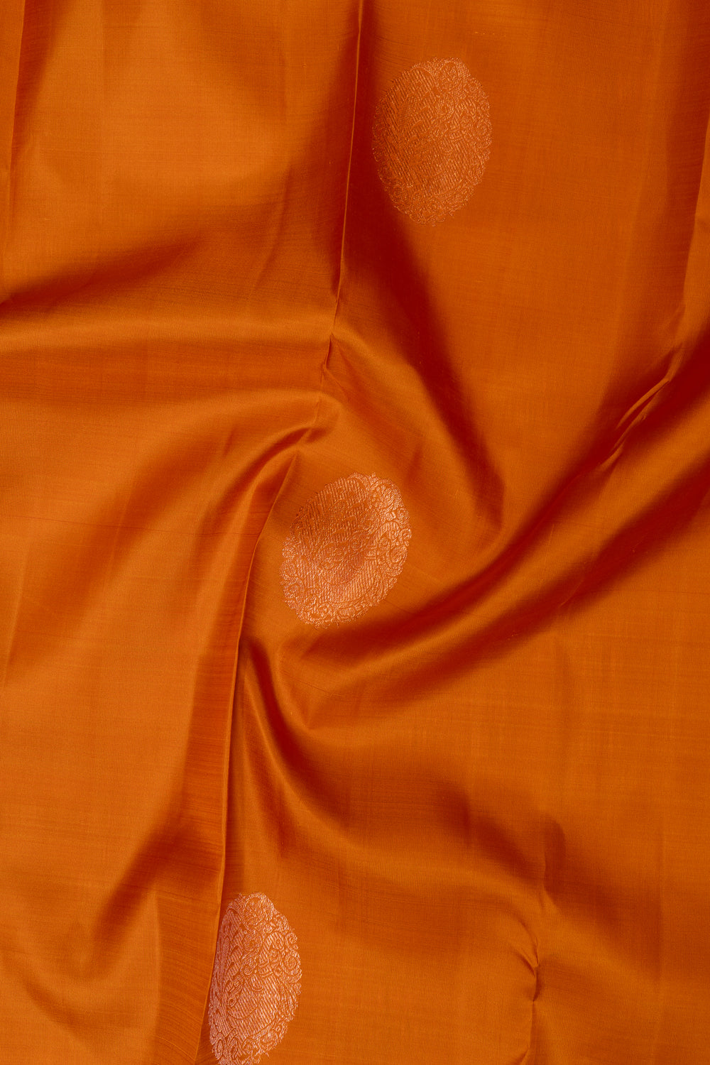 Rust Orange Traditional Kanchipuram Silk Saree - Clio Silks