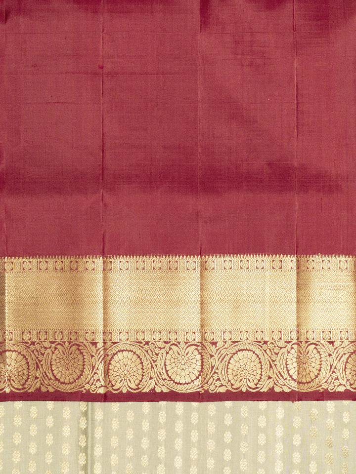 Sage Green and Maroon Soft Silk Saree| Clio Silks