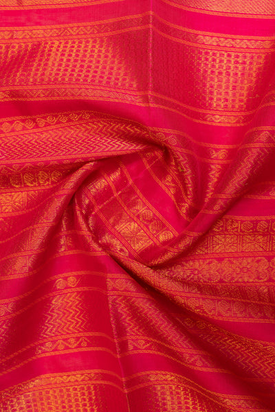 Pearl white thread checks pure silk cotton saree