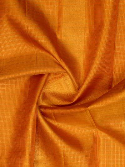 Violet checks and orange varisaipettu pure zari kanjivaram silk saree