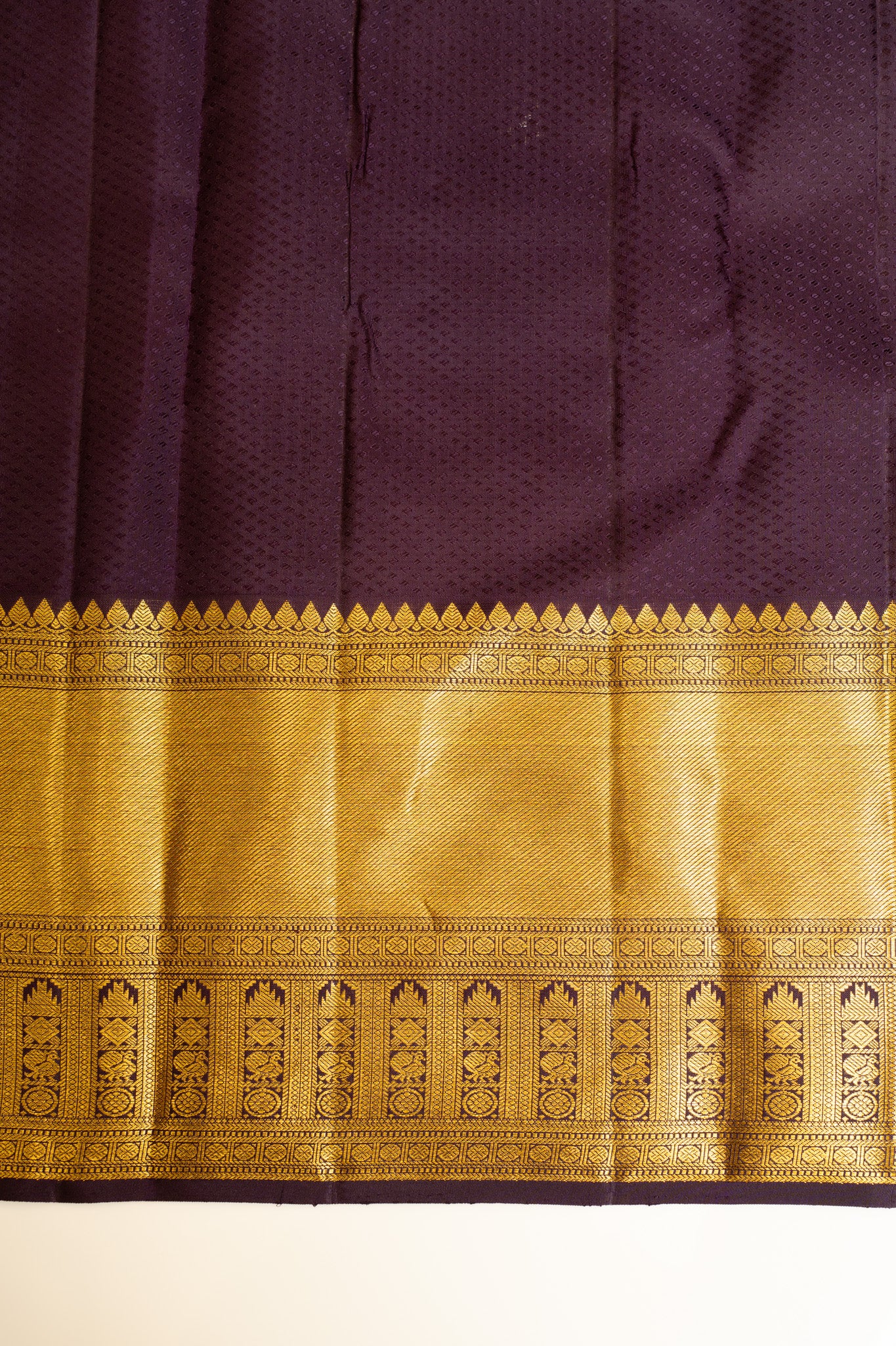 Lotus pink and purple brocade pure Kanchipuram silk saree