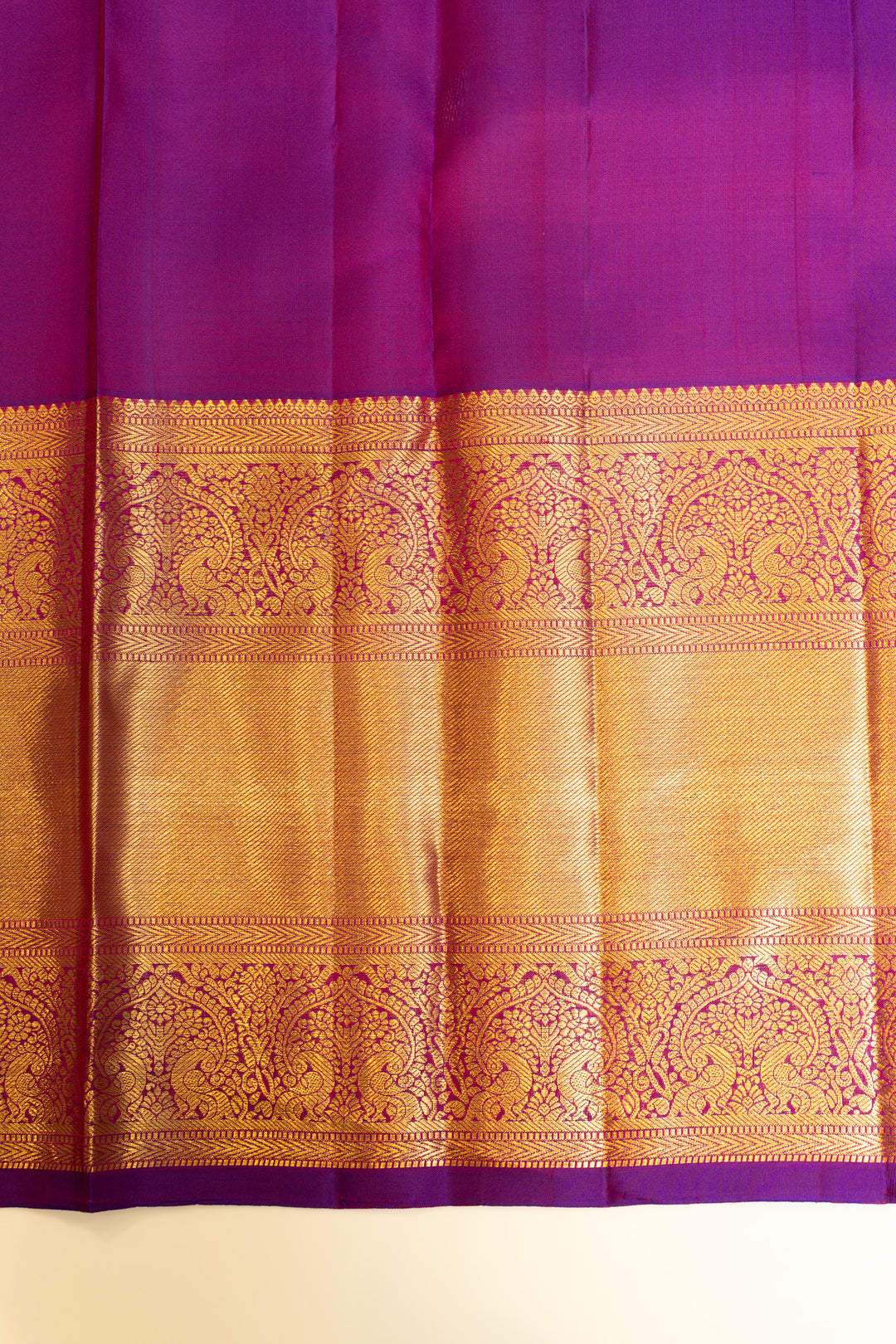 Purple annam chakram pure Kanchipuram silk saree