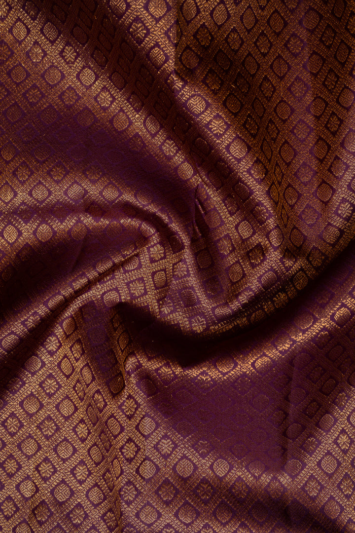 Dusty Pink Pastel Kanchipuram Pure Silk Saree - Clio Silks