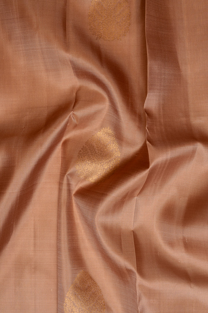 Dusty Pink Pastel Kanchipuram Pure Silk Saree - Clio Silks