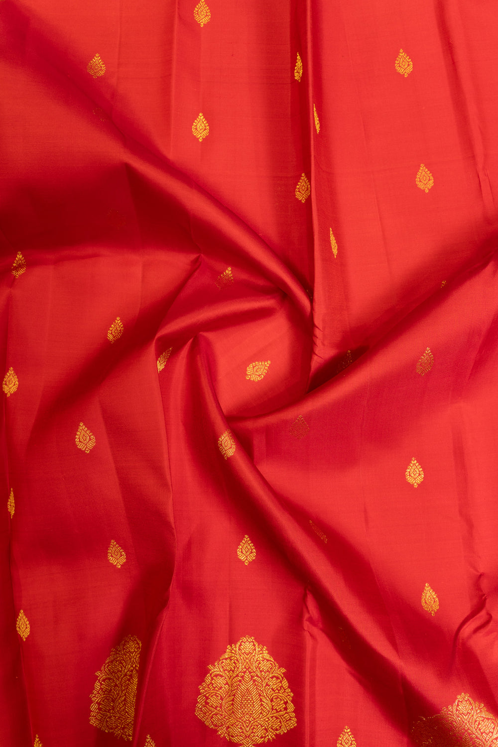 Red thilakam pure Kanchipuram silk saree