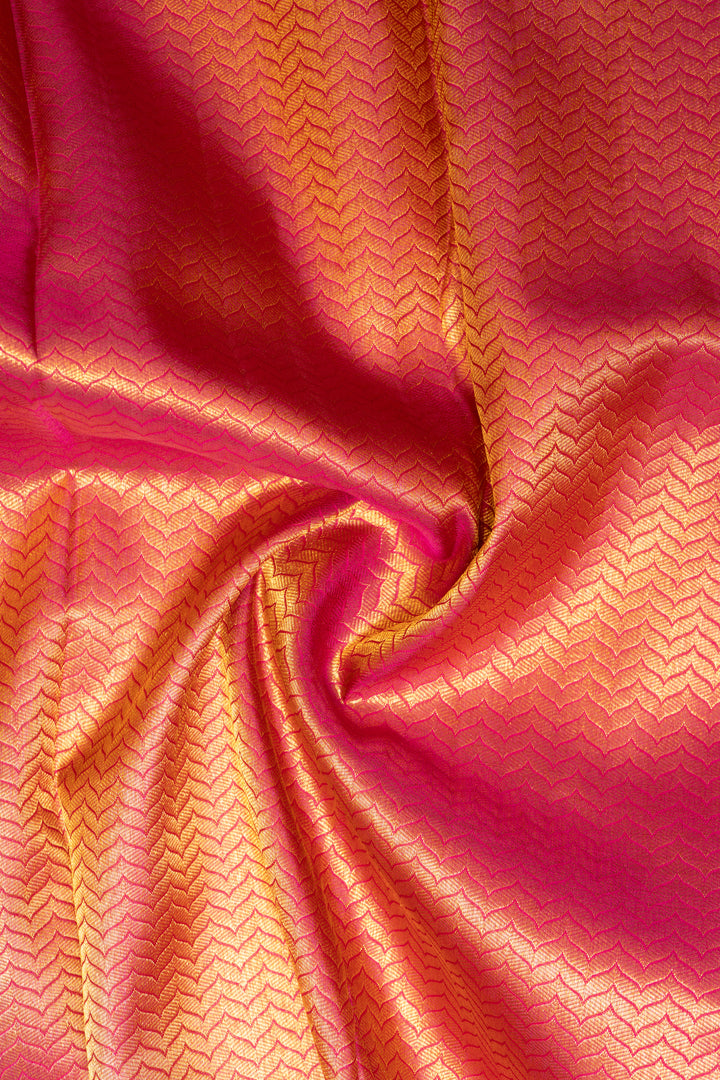 Maroon Zari Brocade Pure Kanchipuram Silk Saree - Clio Silks