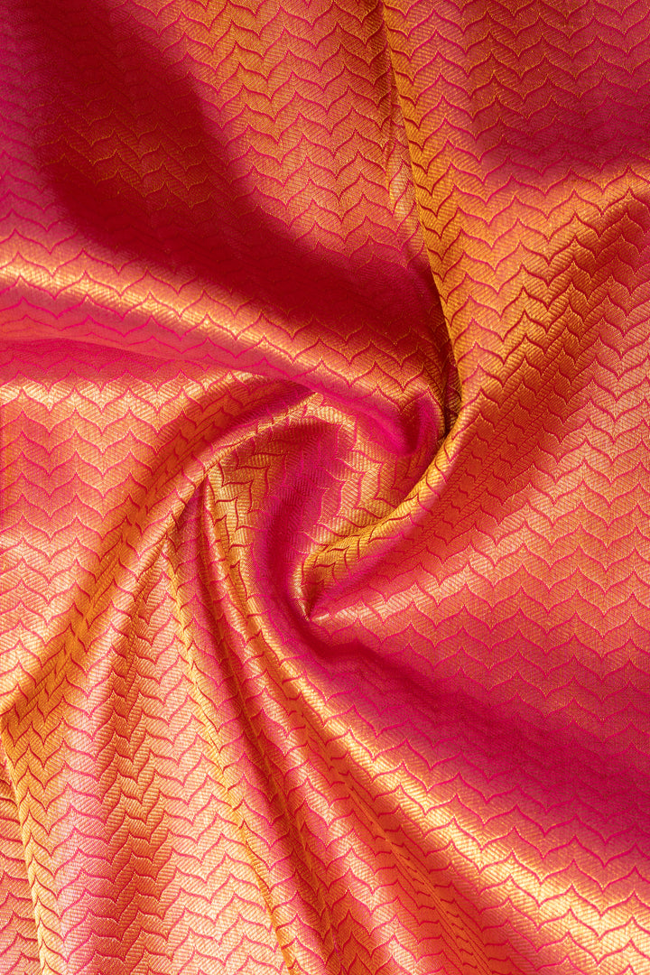 Maroon Zari Brocade Pure Kanchipuram Silk Saree - Clio Silks