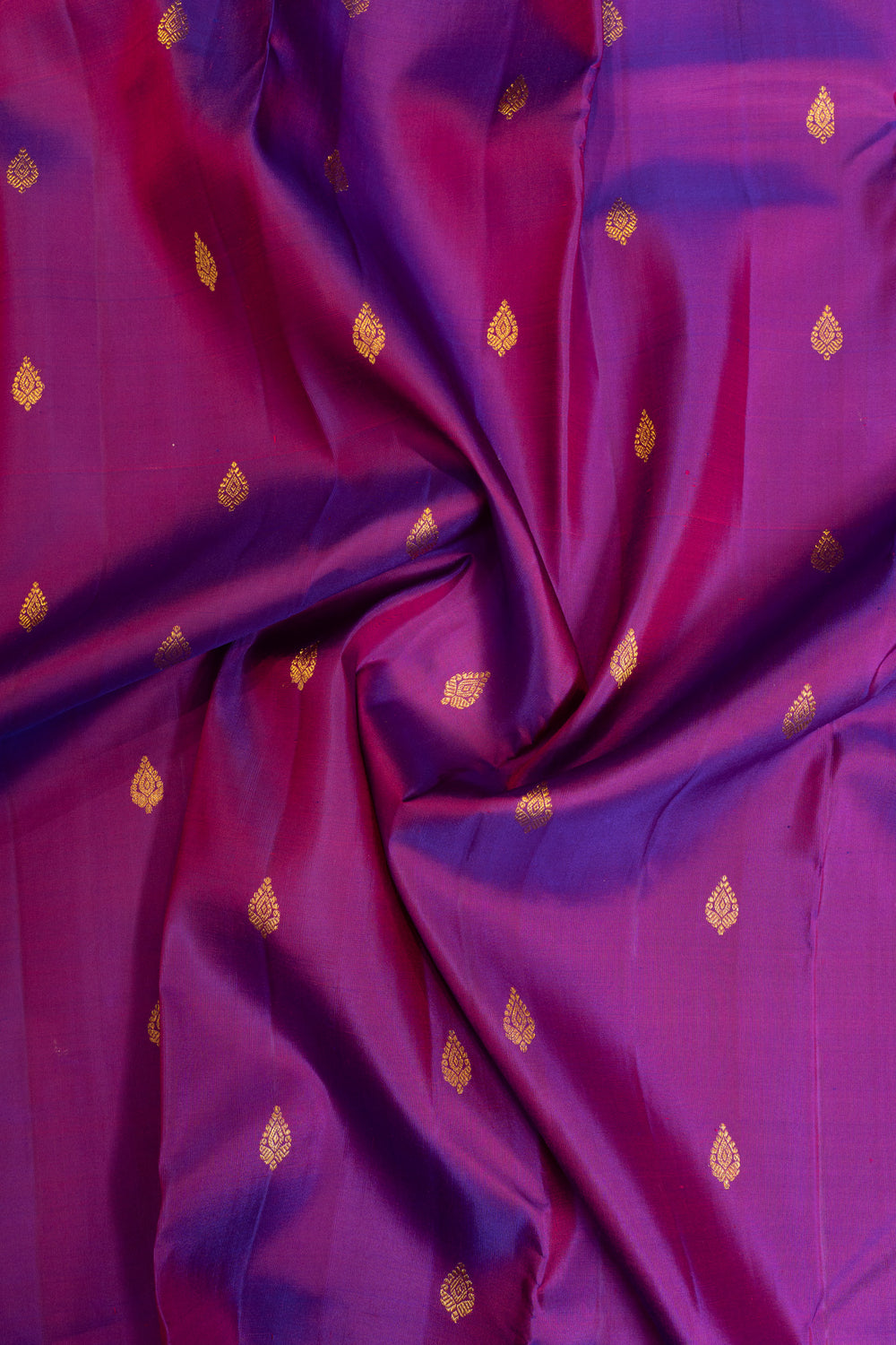 Purple thilakam traditional pure Kanchipuram silk saree