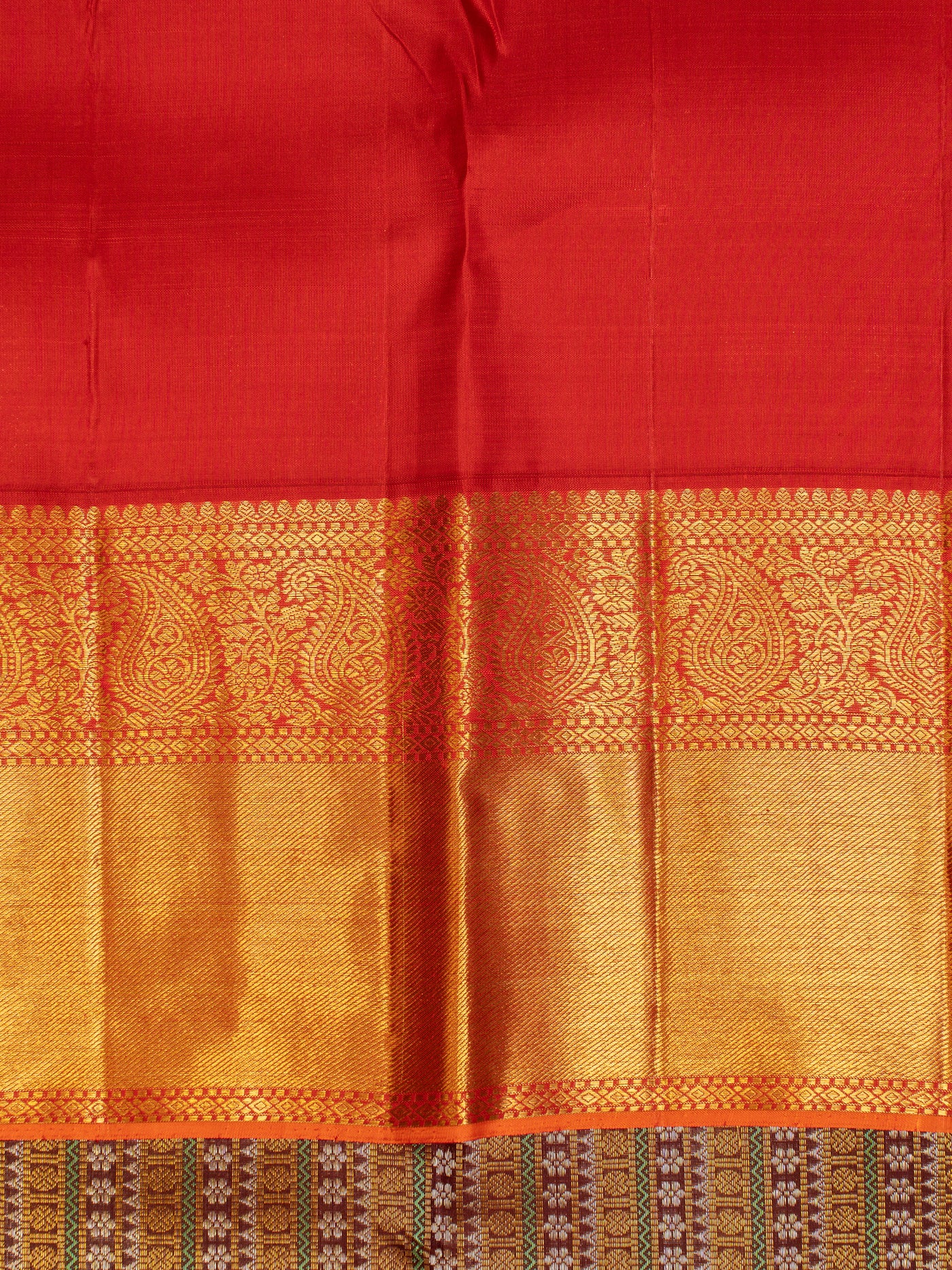 Burgundy brocade pure zari Kanchipuram silk saree