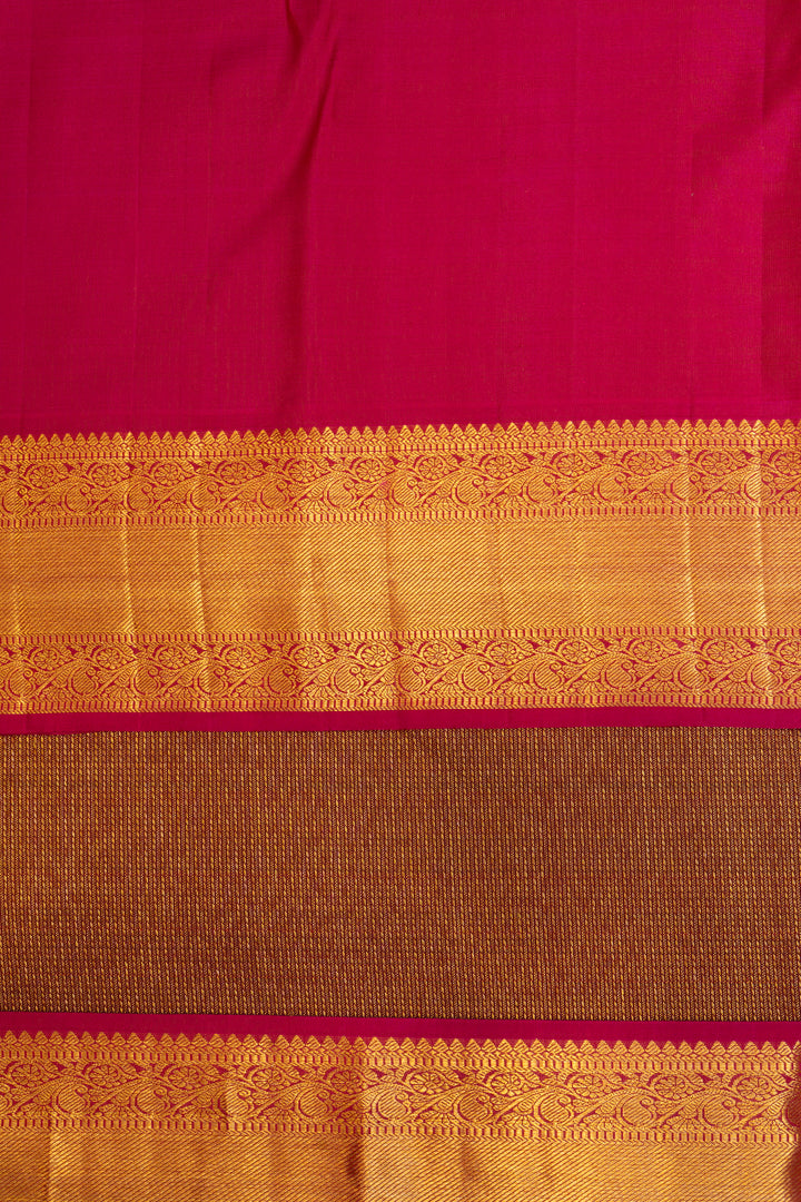 Maroon Zari Brocade Pure Kanchipuram Silk Saree - Clio Silks