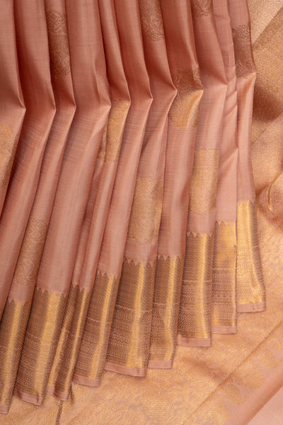 Soft Pink Pastel Kanchipuram Silk Saree - Clio Silks