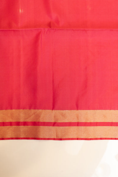 Emerald green and magenta pure soft silk saree