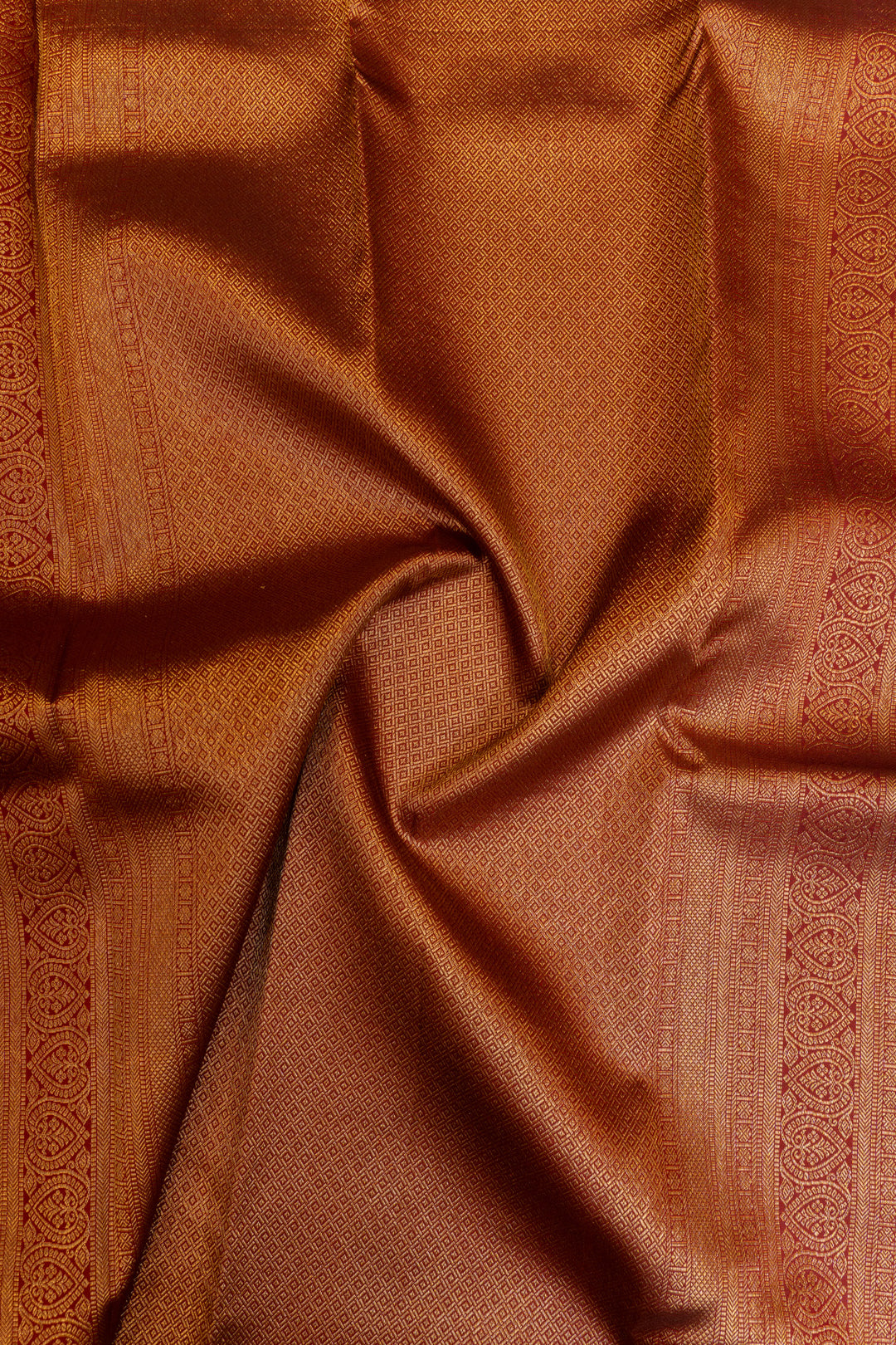 Maroon zari brocade pure Kanchipuram silk saree