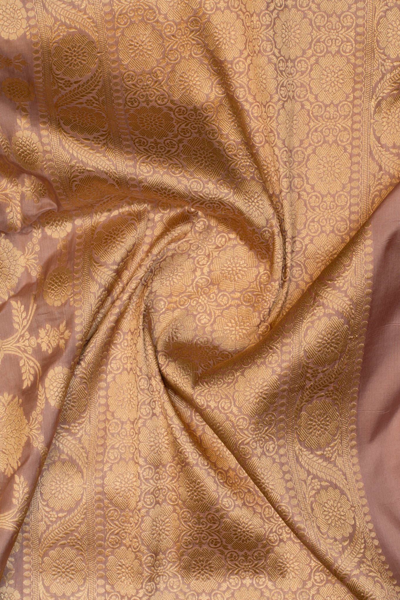 Mauve Pink Pure Banaras Silk Saree