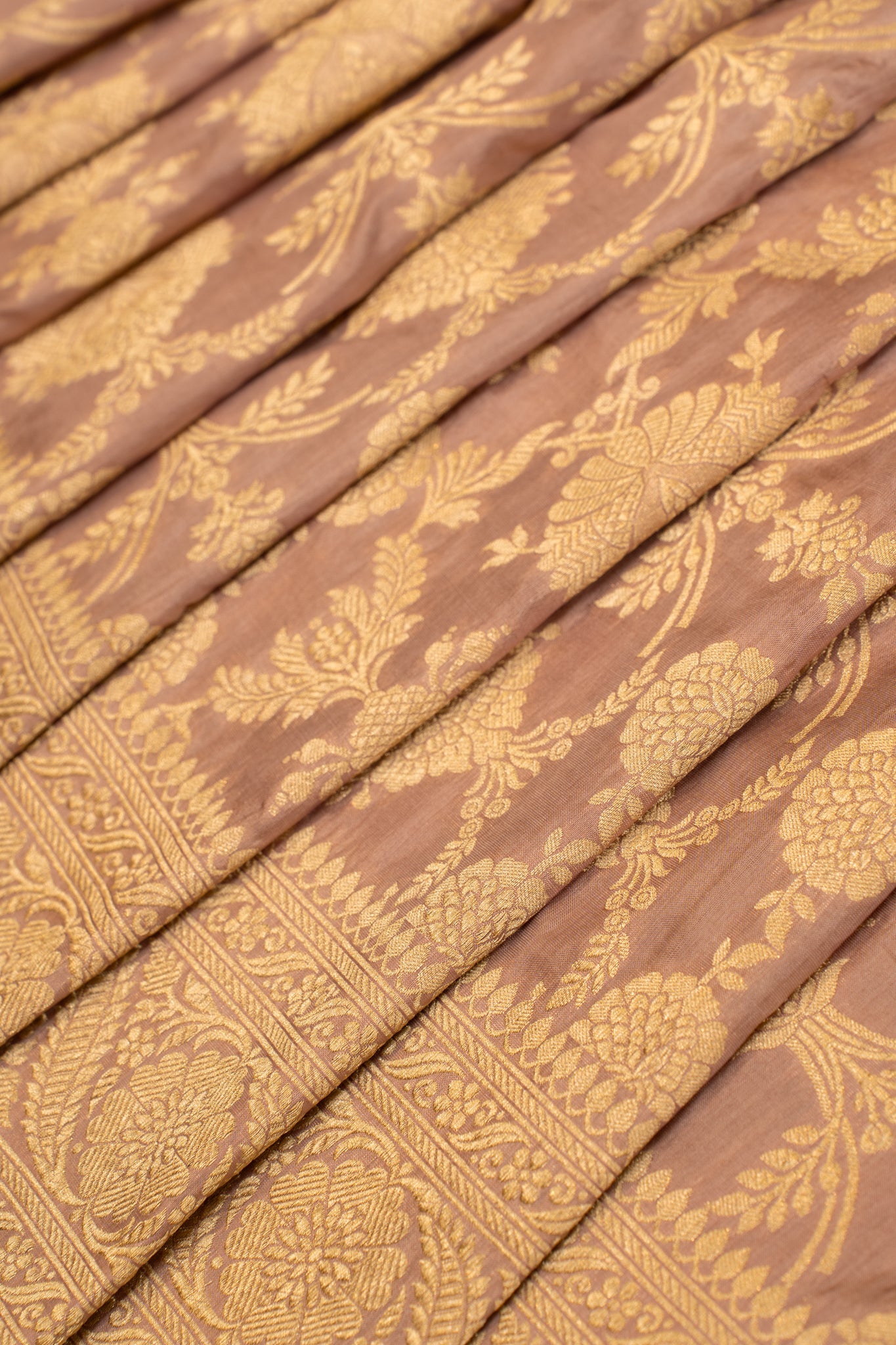 Mauve Pink Pure Banaras Silk Saree