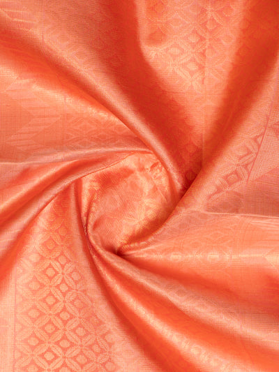 Sage Green Butties and Peach Soft Silk Saree | Clio Silks