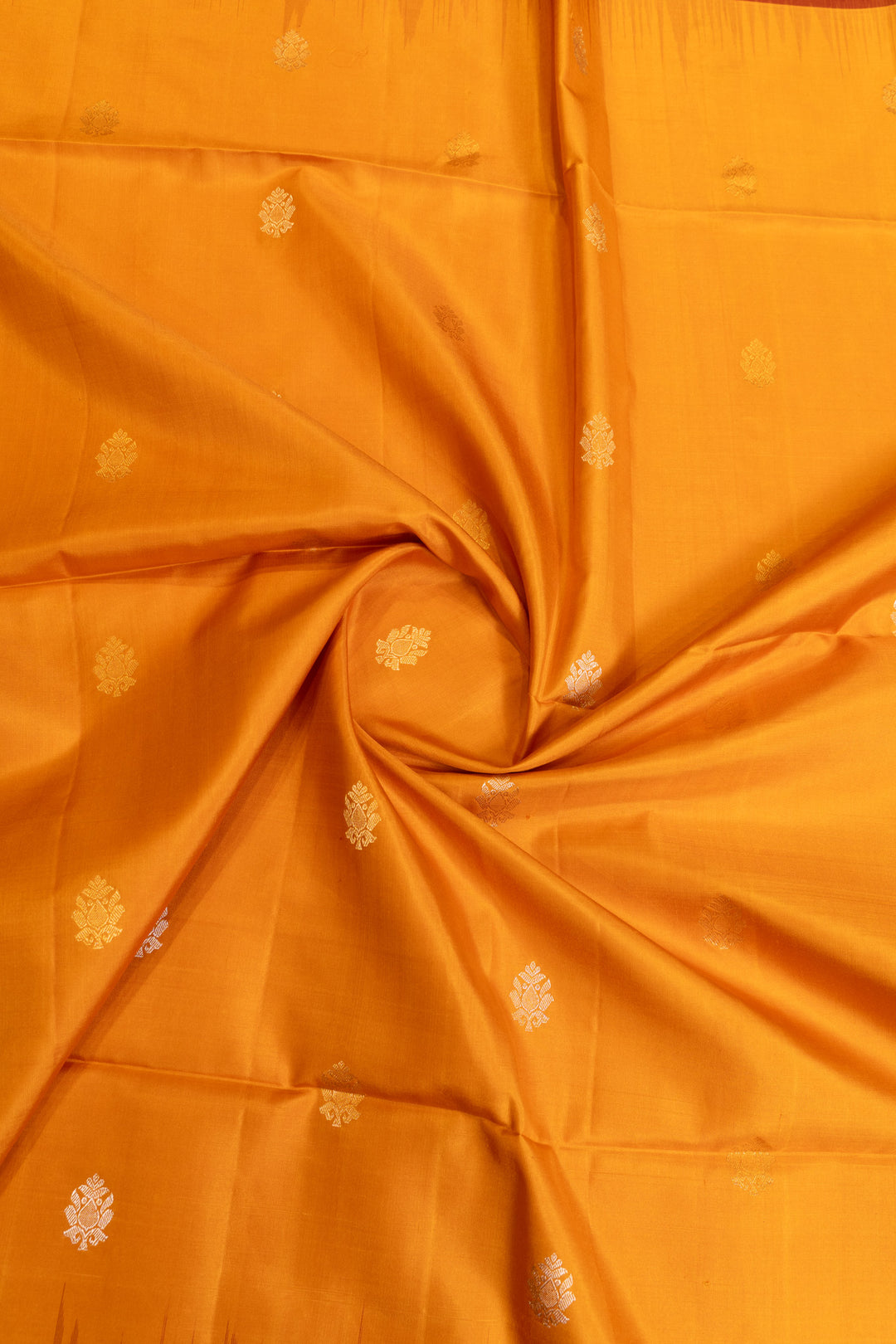 Mustard and maroon pure soft silk saree